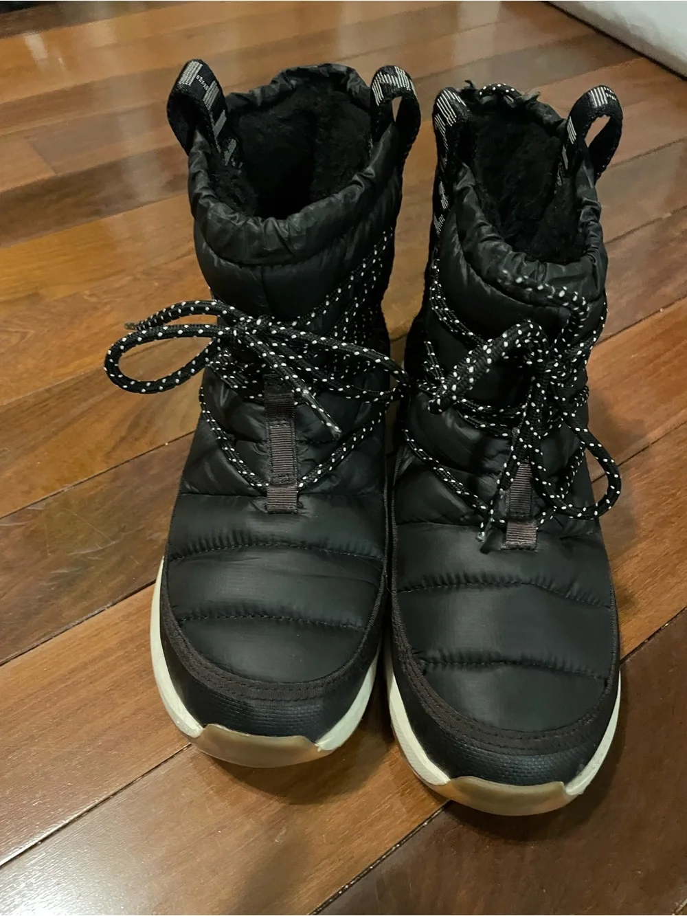 North Face Thermoball lace up winter boots, size 8